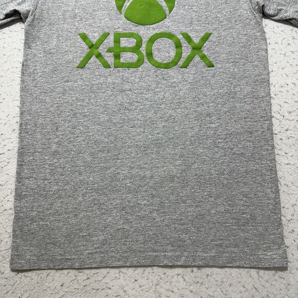 XBOX Men's Small Short Sleeve Graphic T Shirt Gray + Green Logo Ripple Junction - Picture 5 of 10